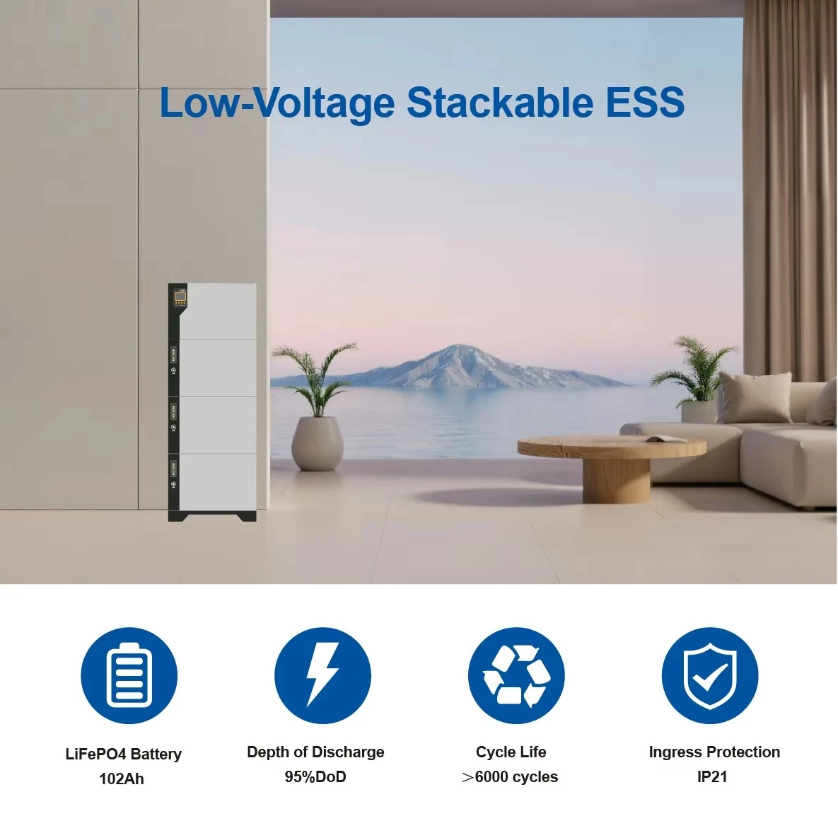 Factory Price Low Voltage Easy Install 15.66kWh Standing Easy Installation Solar All-In-One Home Energy Storage System