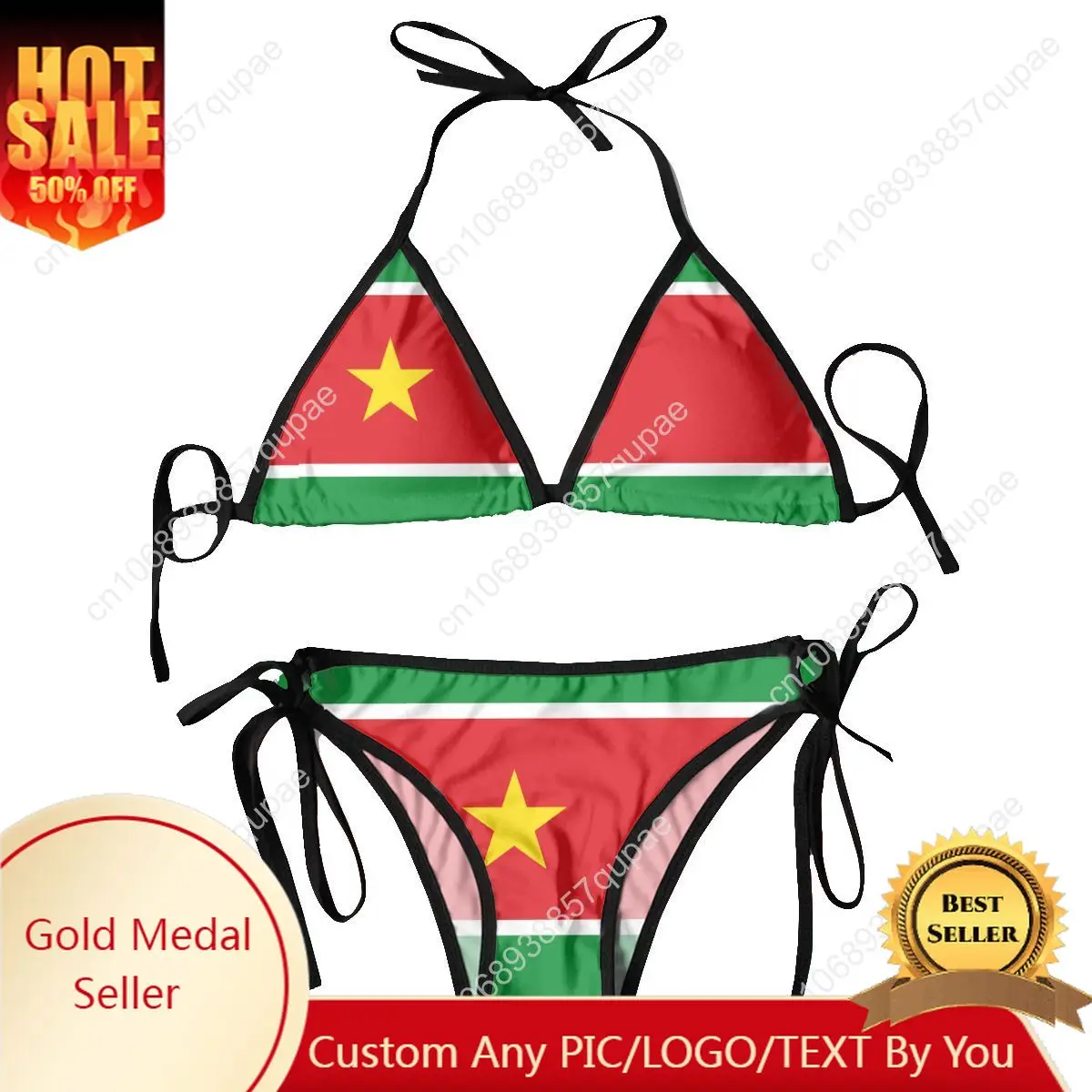 

Womens Swimwear Two Piece Vacation Outfits 2024 Bikinis Sets Flag Of Guadeloupe