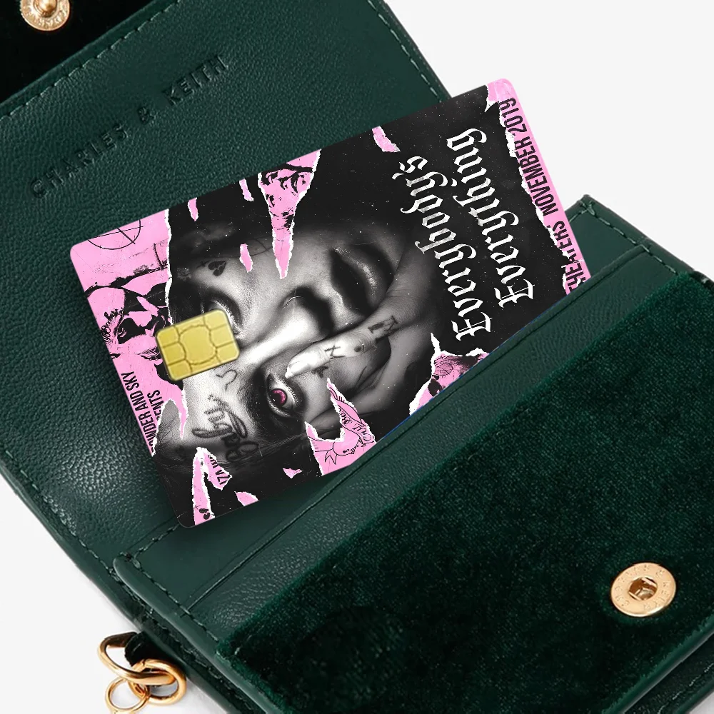 الهيب هوب مغني الراب L-Lil P-Peep 100% رائجة البيع أمين الائتمان الخصم البنك بطاقة حافلة بطاقة فيلم الجلد ملصق