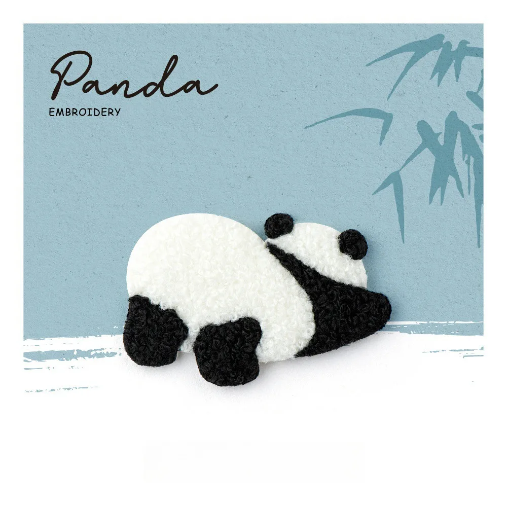Fashion Exquisite Embroidery Panda Pin Cute Cartoon Panda Brooch Kawaii Breastpin Cloth Badge Bag Decoration