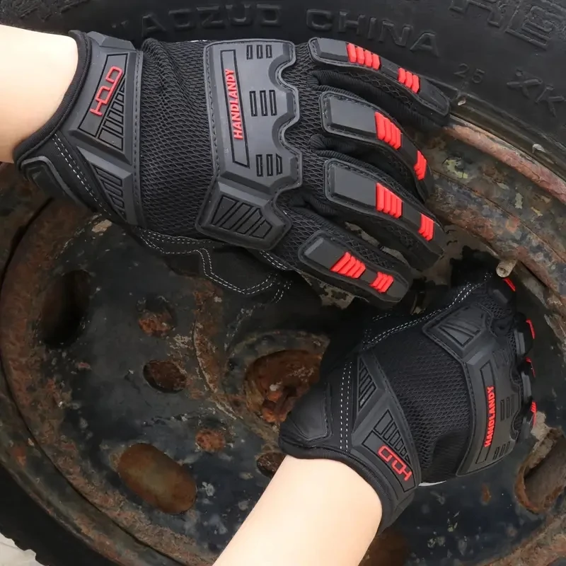 New Adjustable Closure Work Gloves Non-Slip Touch Screen Gloves Flexible Breathable Gardening Durable Anti-Collision Gloves