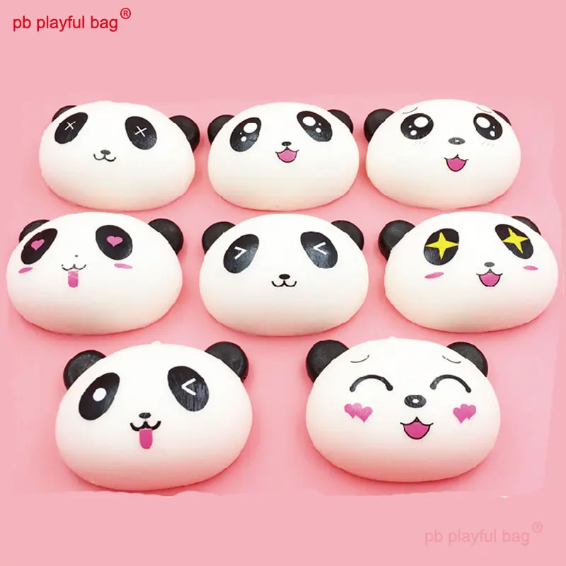 

PB Playful Bag Cartoon cute Panda expression decompression Squishy Slow Rising Squeeze Toy Children's Creative fun gifts ZG71