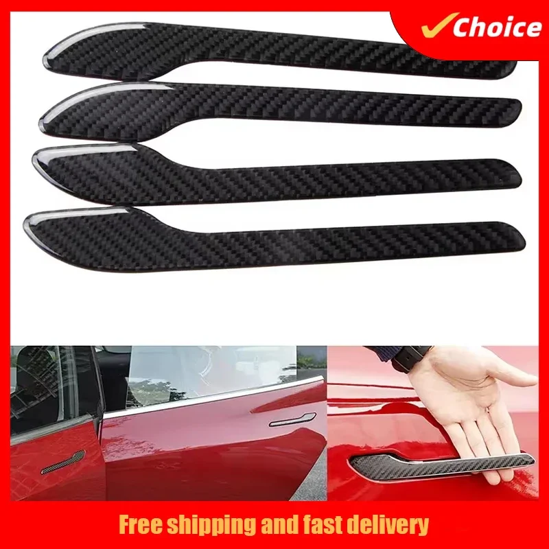 

4pcs Door Handle Protective Cover for Tesla Model Y/3/3+ Highland ABS Car Door Handle Sticker Car Decoration Accessories