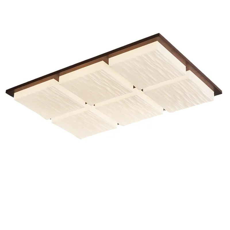 

Full spectrum living room light medium antique ceiling light rectangular hall retro solid wood bedroom study square