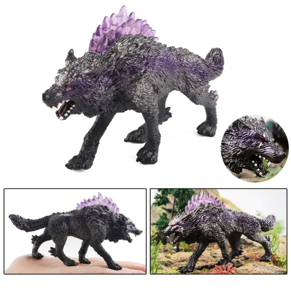 

Plastic Simulated Solid Animal Model Handmad Statue Wolf Simulation Animal Crafts Collectible Warcraft Mythical Series