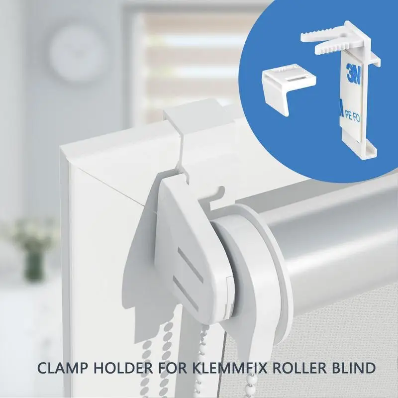 4pcs Clamp Holder Roller Blind Ancable Double Roller Blind No Drilling Replacement Part Accessories Set Clamp Support Bracket