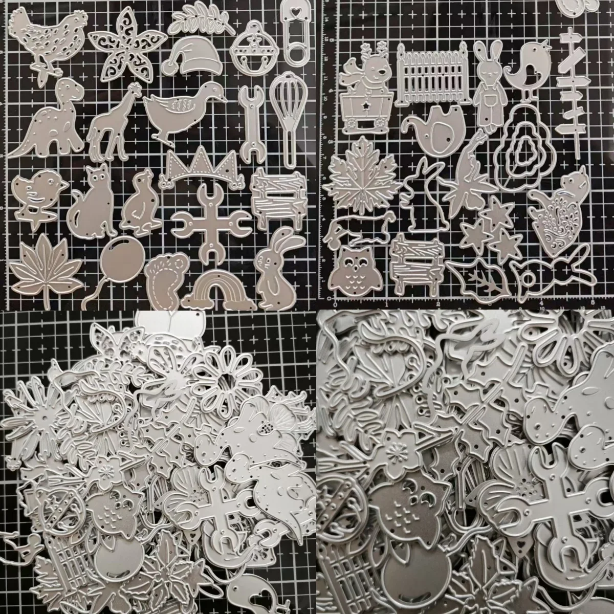 New Metal Cutting Dies Randomly Selected Lucky Bags Small Animal Lace Flower Leaf Decoration Background Scrapbook Greeting Card