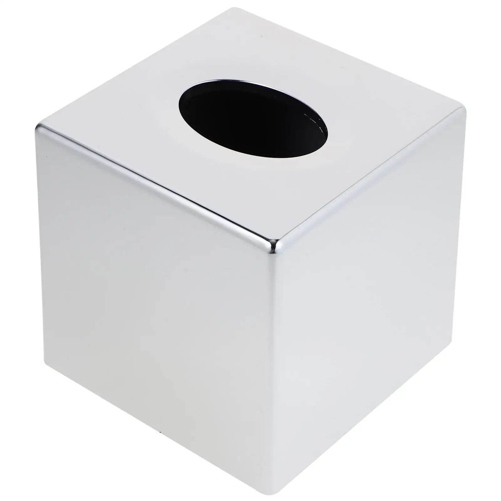

Plastic Electroplated Tissue Box Holder ABS Smooth Arc Bottom Hollow Standard Square Hide Cardboard Suitable Home Office