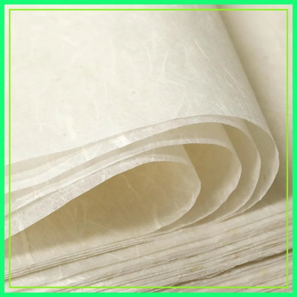 50/100 Hojas de Papel de Morera A4, 8.3x11.7in, Papel de Arroz Natural para Escribir, Pintar, Hacer Tarjetas y Manualidades