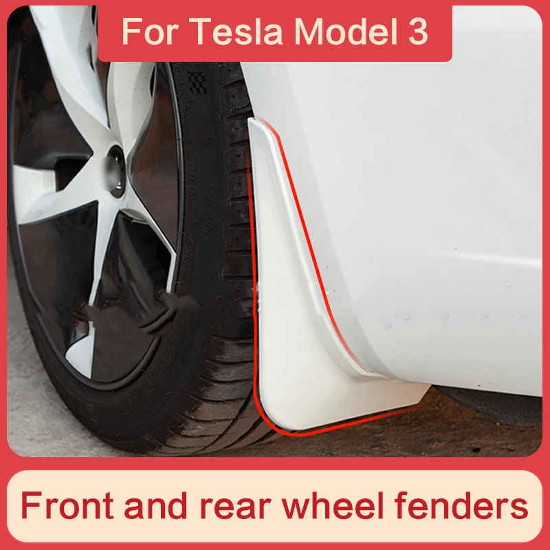 Suitable for Tesla Model 3 modification accessories car soft rubber mud flaps front and rear wheel fenders