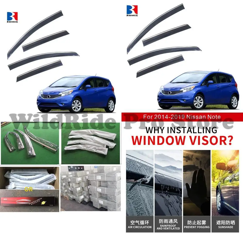 

1 set For Deflector for NISSAN NOTE 2014-2019 Injection PC Good Quality Manufacturer Window Visor