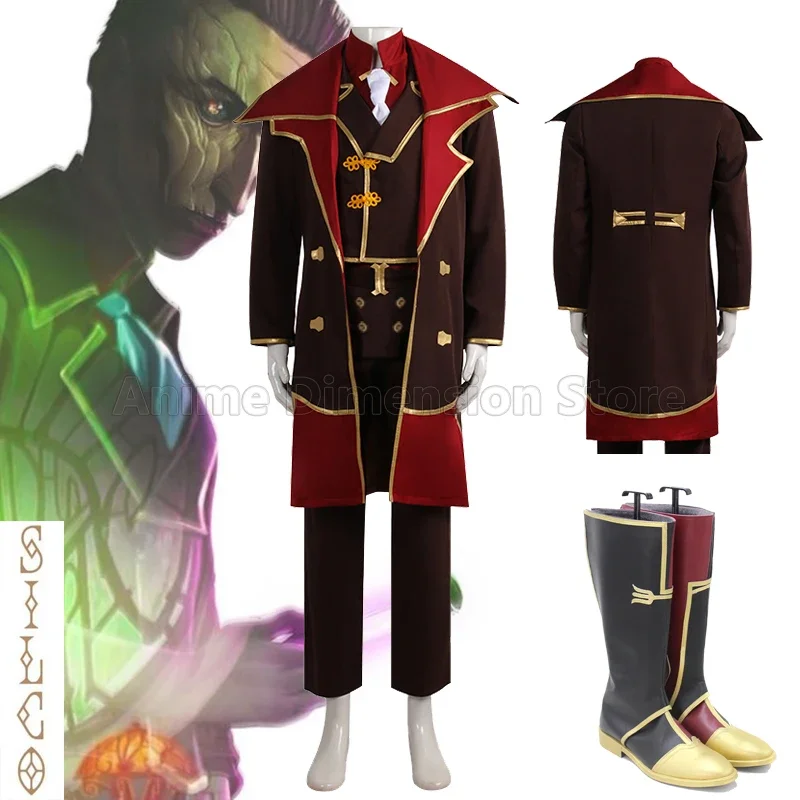 

CosplayLoL Arcane Silco Cosplay Costumes Anime Uniform Outfits With Shoes Boots Halloween Carnival Suit For Man And Women