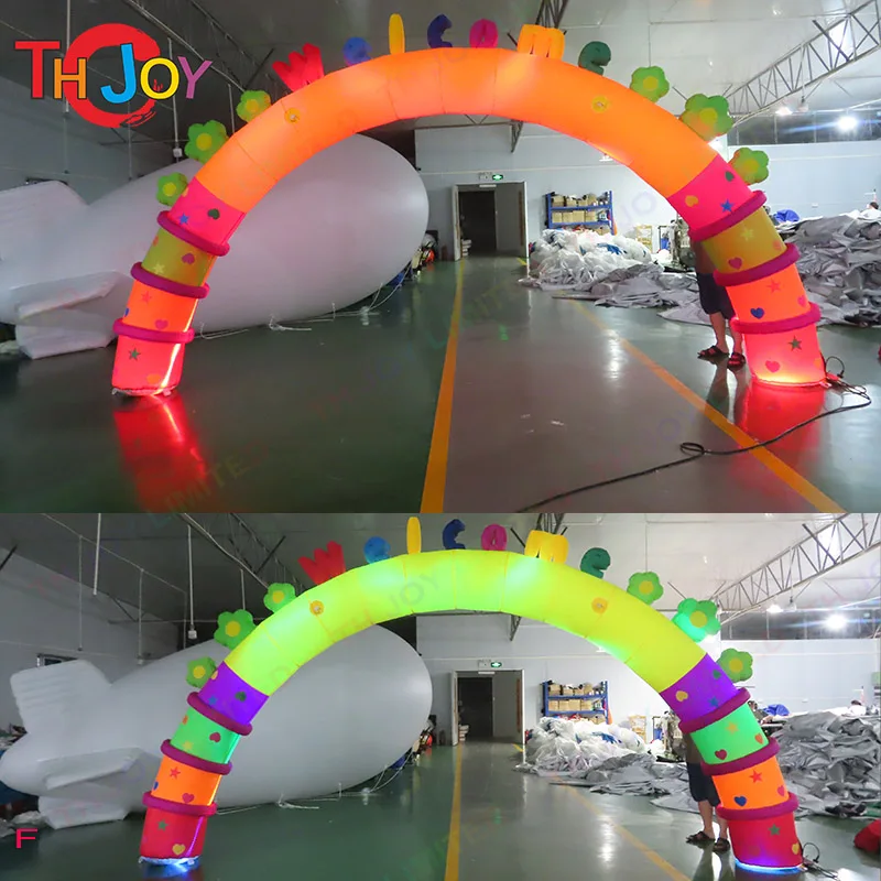 

Free air shipping 5x3m inflatable welcome arch with led light