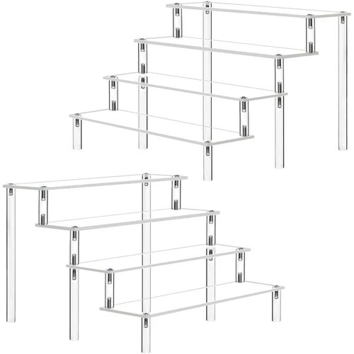 투명 아크릴 디스플레이 스탠드, 컵케이크 향수 인형 장식 및 정리용 라이저 랙, 아미보 펀코 POP 피규어용, 1-5 단 