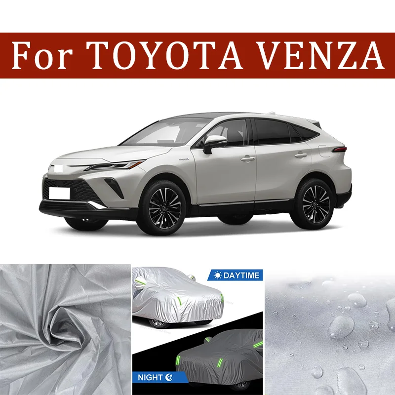 

Для TOYOTA VENZA Cross автомобильный чехол водонепроницаемый всепогодный автомобильный полный внешний чехол-солнцезащитный уличный чехол против царапин