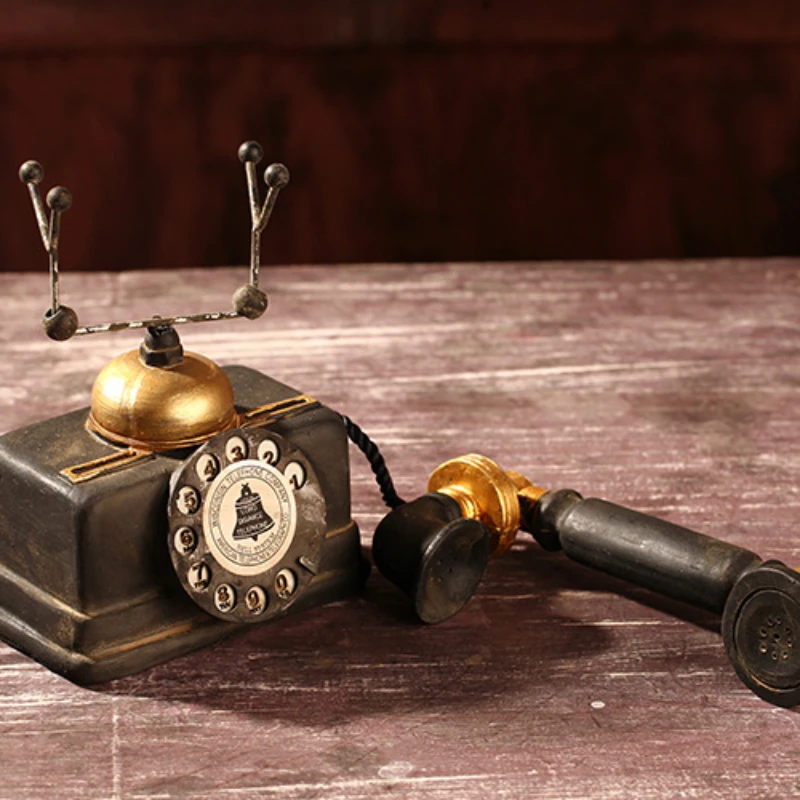 Decorazione vecchio e sporco artigianato telefono soggiorno telefono retrรฒ antico telefono Vintage