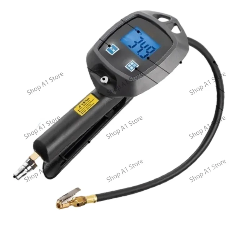 Electronic Digital Tire Inflator Gun, Handheld Tyre Pressure Gauge for Car, Vehicle Tire Air Filling and Pressure Measuring Tool