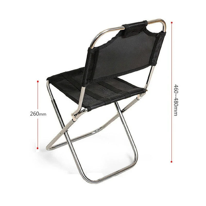 Aluminum Alloy Backrest Portable Folding Chair for Mountain Climbing Barbecue Fishing Outdoor Camping Leisure Furnishings