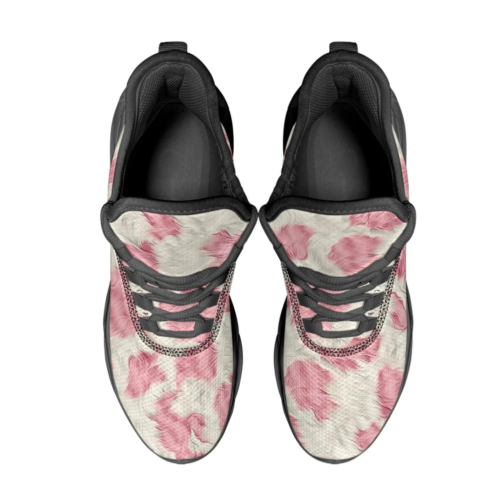 PENSTROLL PENSTROLL Pink Leopard Print Casual Mens Running Shoes for Youth Mesh & EVA Fashion 2026 Walking Fall Fashion