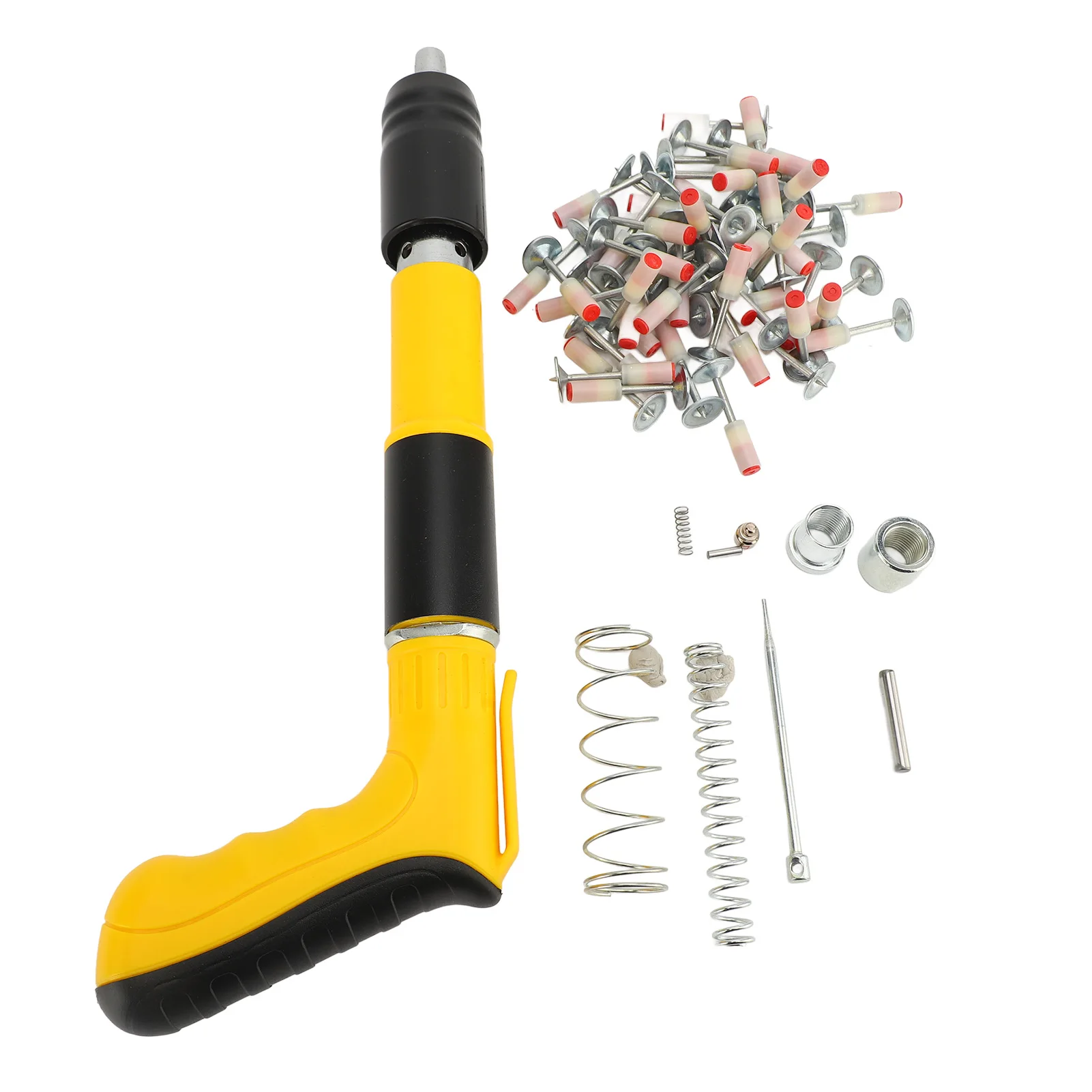 

Мини-гвоздезабивной инструмент, инструмент для крепления стен, высокая проникновение, эффективный, 5-уровневый, регулируемый, бесшумный, с гвоздями для бетона