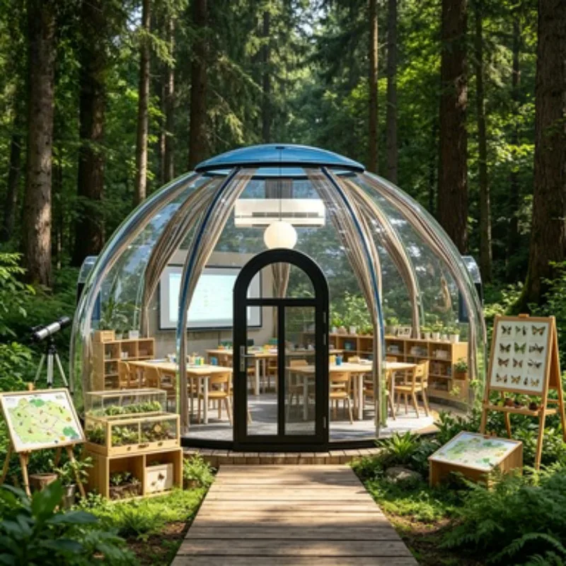 Starry Sky Glamping Bubble Dome House Tent 3m 5m 8m Polycarbonate Transparent Prefab Geodesic Dome for Villa Sale