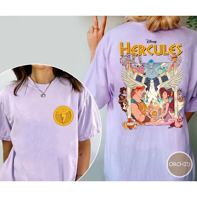 قميص ديزني هرقل الكلاسيكي في التسعينيات، قميص ريترو هرقل 1997، قميص المملكة السحرية، قميص ديزني وورلد، تي شيرت عائلة ديزني
