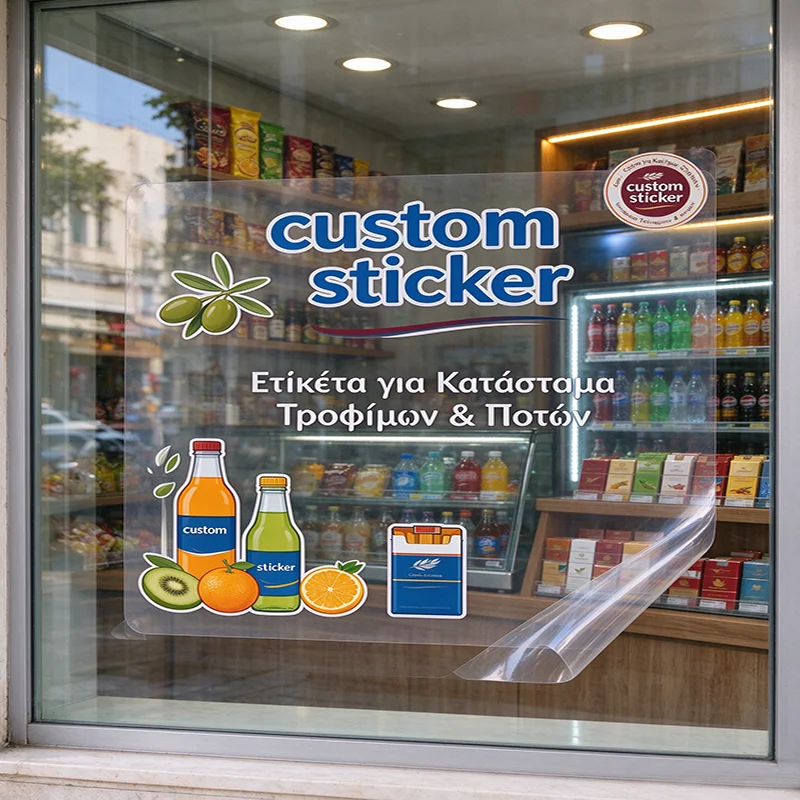 Custom Transparency stickers Sunburn No curled edges For Decor window film，surface-applied labeling simplified installation