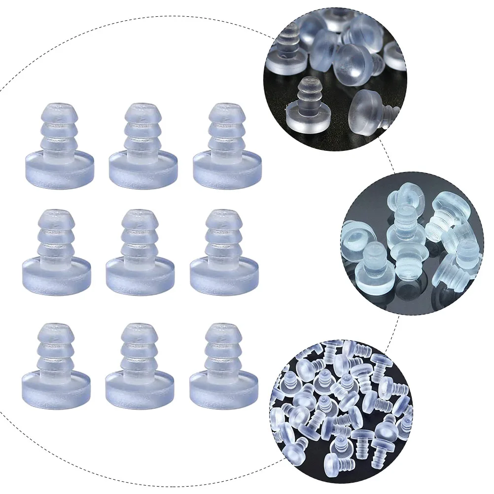 

100pcs Anti Collision Bumpers Transparent PVC Soft Cabinet Door Furniture Spacers Table Stem Embedded Noise Reduction Furniture