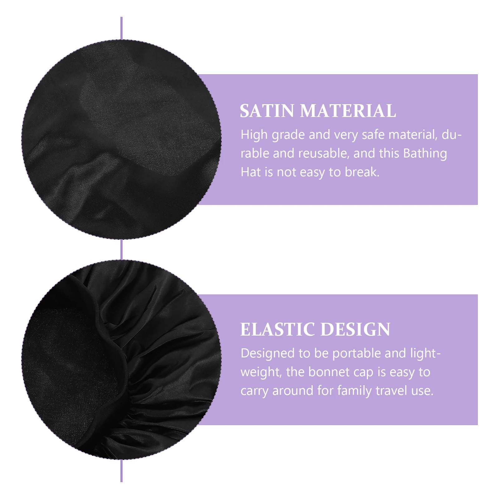 

Extra Large Satin Bonnet Reusable Bathing Hat Women Sleep Bath Portable Foldable Lightweight Travel Reusable Shower Caps For
