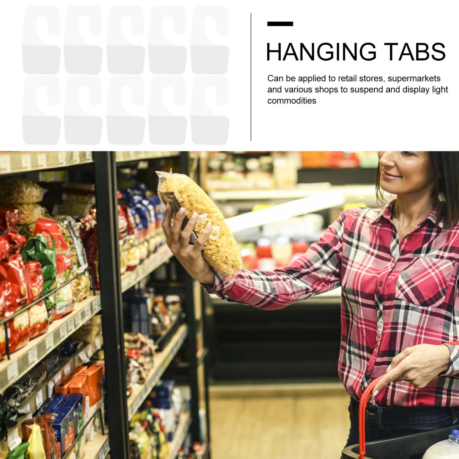 

100pcs Self Adhesive Hooks Clear PVC Hanging Tabs Retail Display Pegboard Tags Sticker Hangers Triangle Hole 38x38mm
