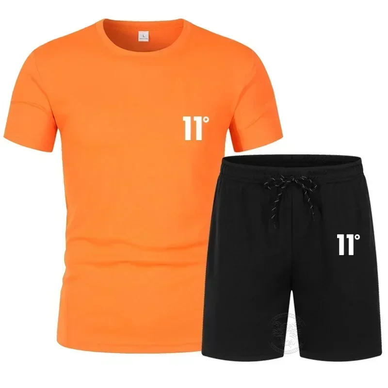 Met herensporttraining, modieus bedrukt vest, casual shorts, elastische top, draag twee, S-4XL