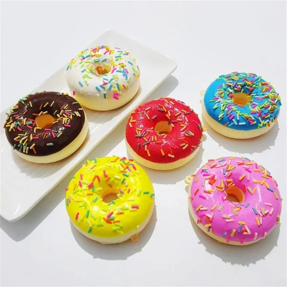 Novidade brinquedo donut artificial 6.2cm/2.4in fotografia decoração simulação bolo squeeze brinquedo donut cone brinquedo simulação donuts