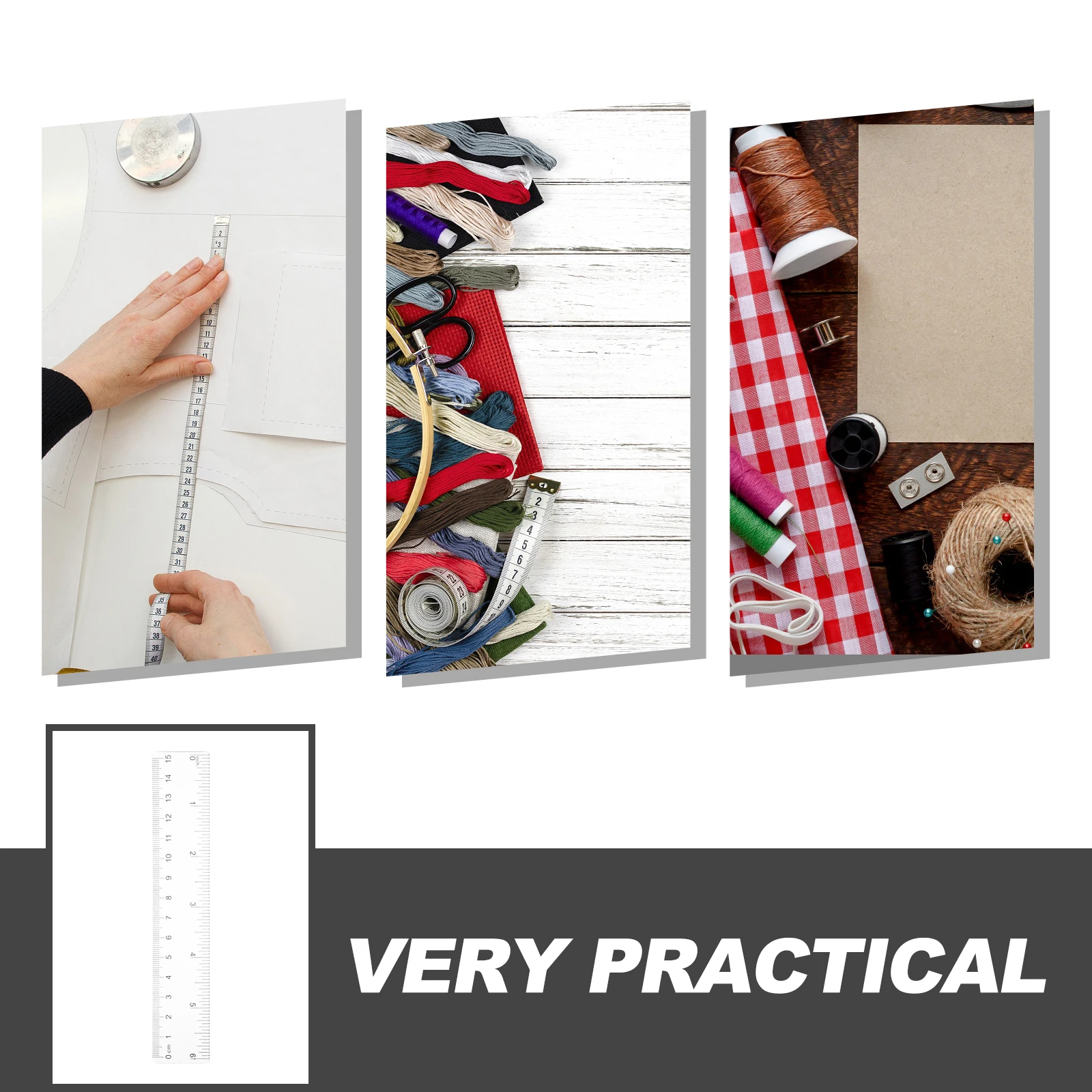 10 قطع من مسطرة بلاستيكية شفافة بحافة مستقيمة للطلاب المعماريين مجموعة مسطرة للوازم المكتبية للرسم الفني