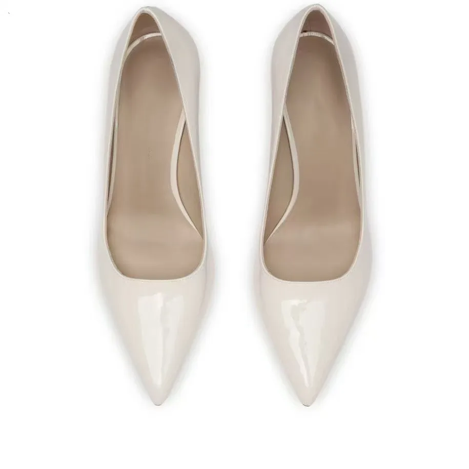 

New Spring/Summer Women's French-Style Black High Heels Stylish Elegant Pointed-Toe Chunky High Heel Dress Slip On Pumps