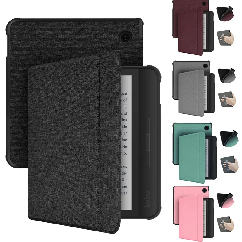 

HandStrap Case for Kobo Libra Colour Color 7" 2024 Release N428 / Libra 2 N418 2021 Ebook Slim Auto Wake/Sleep Cover Folio Cases