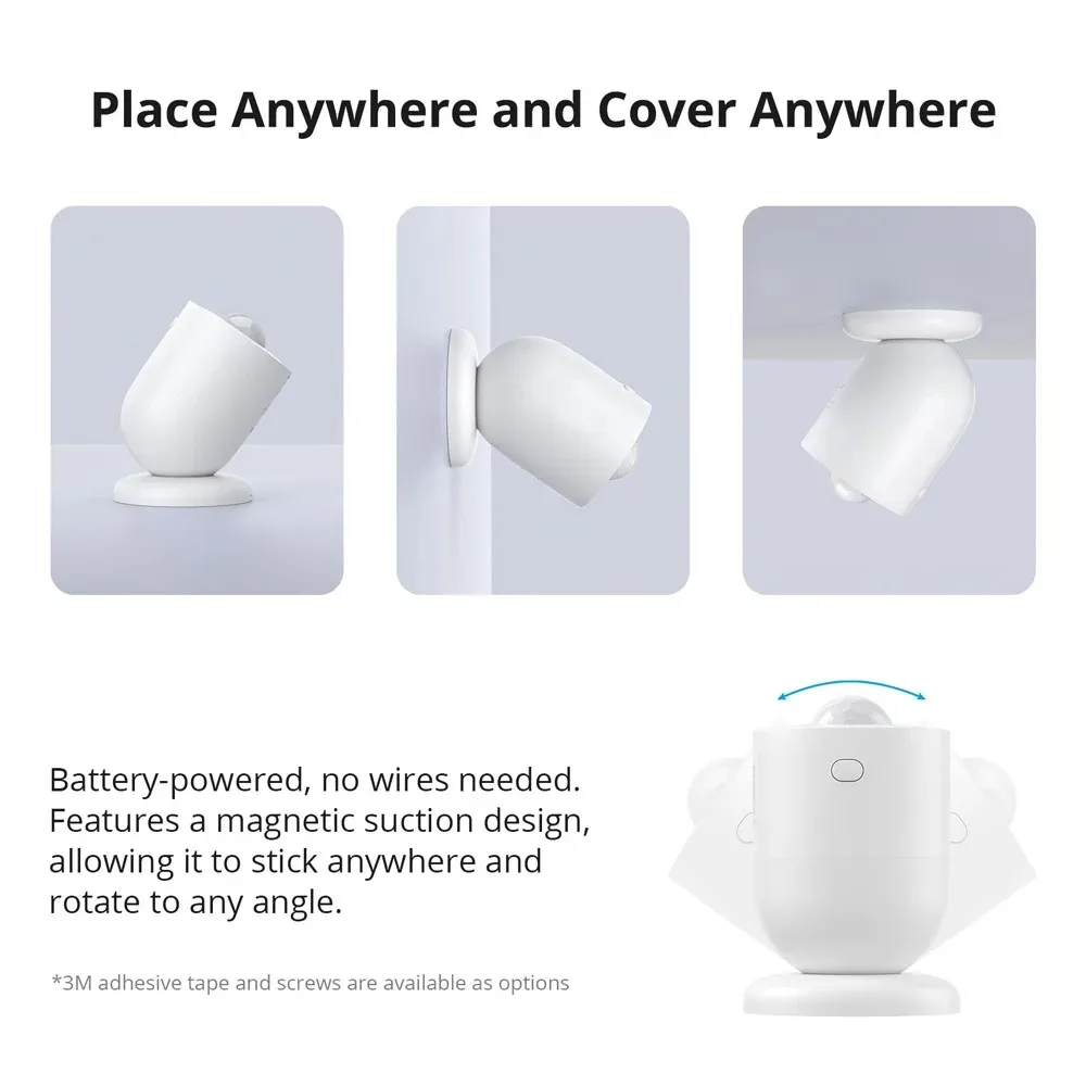 SONOFF SNZB-03P Motion Sensor Light Detection Home Security Local Smart Scene Linkage via eWeLink APP Alexa Google Zigbee Hub