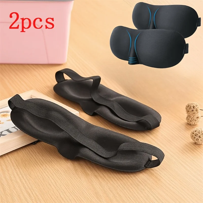 2pcs Eye Mask for Sleep 3D Contoured Cup Blindfold Concave Molded Night Sleep Face Masks Block Out Light with Women Men Eyepatch