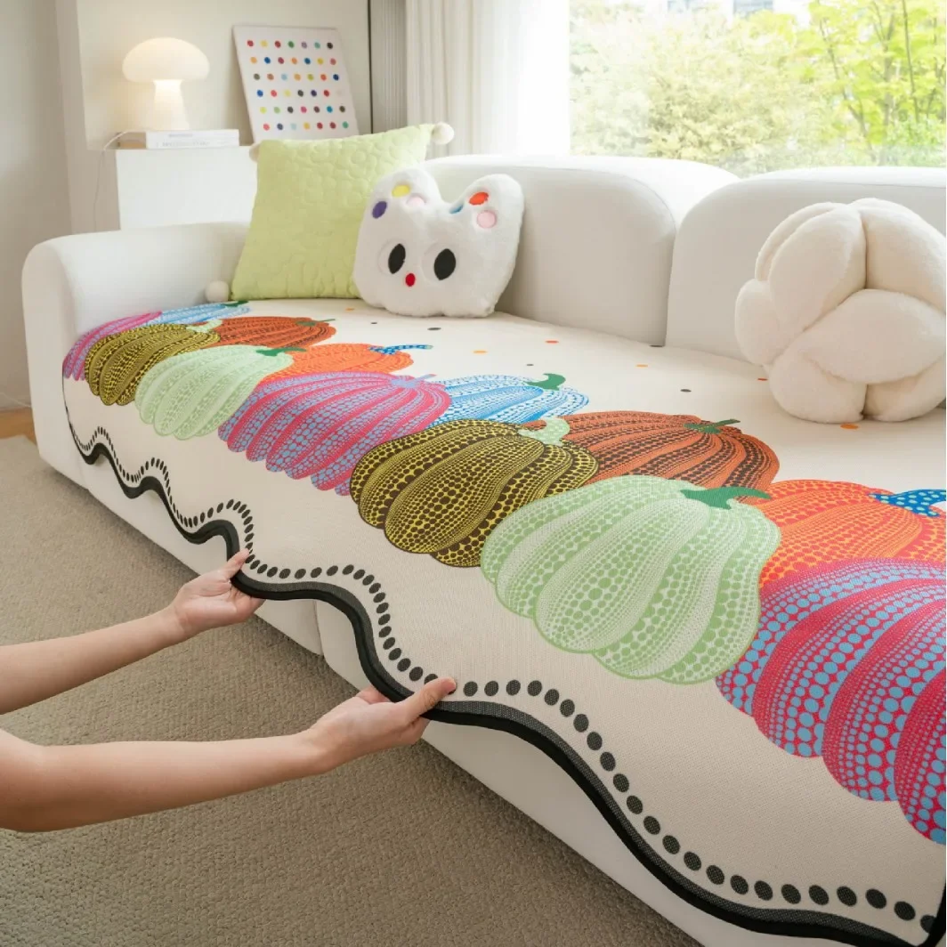 Summer Cool Feel Sofa Cover Ice Silk Cooling Mat Sofa Cushion Cover Universal Sofa Cover Non-slip Slipcover Seat Pad Protector