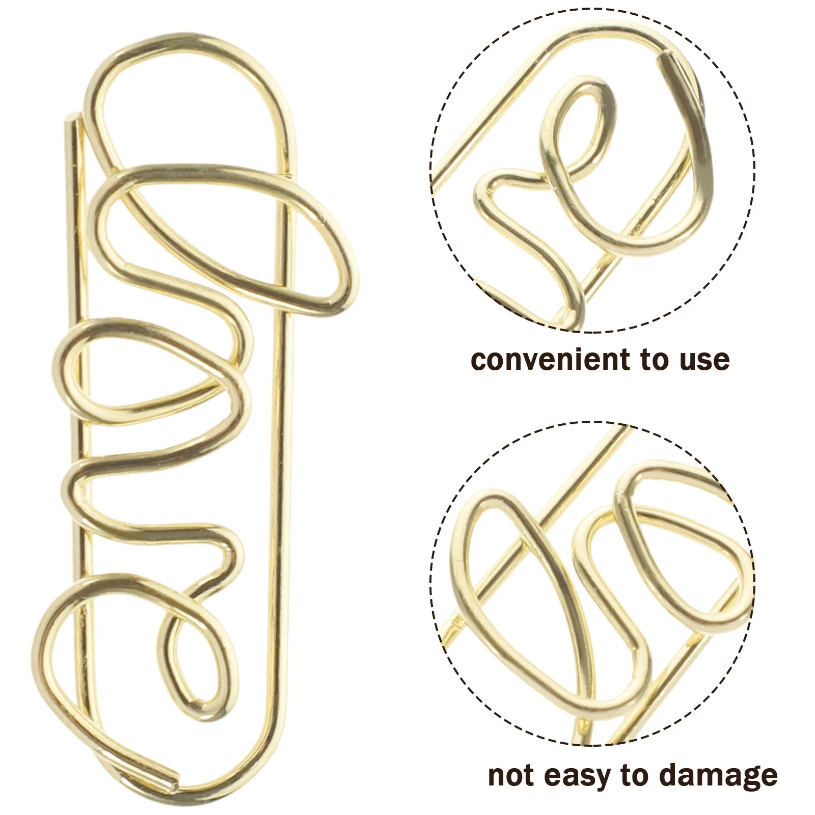 

50Pcs Cute Mini Paper Clips Metal Bone Shape Colorful Office Stationery Clips Small Document Clamps for Home School Filing