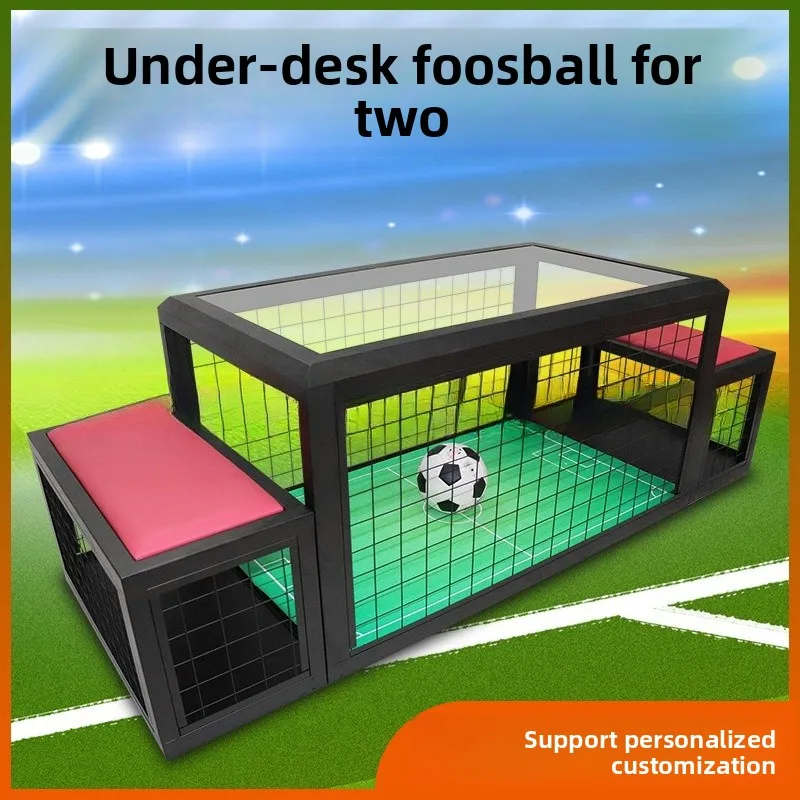 Double table football creative sports game equipment, interactive warm-up activity props kick football machine