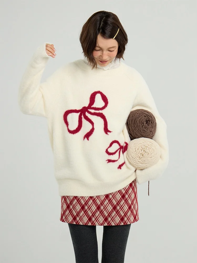 

Женский свитер с вышивкой Passion: новинка зимы, теплый, из нейлонового волокна, для ношения как поддевка или верхняя одежда