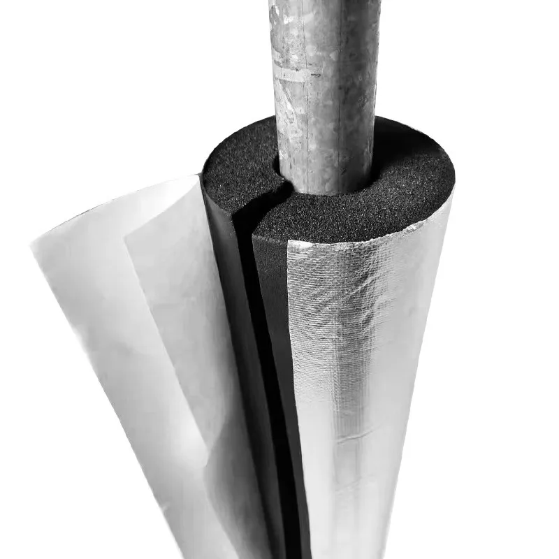 Self-adhesive Open-style Foam Pipe Insulation Sleeve Aluminum Foil Water Pipe Air Conditioning Insulation Inner Diameter 16-60mm