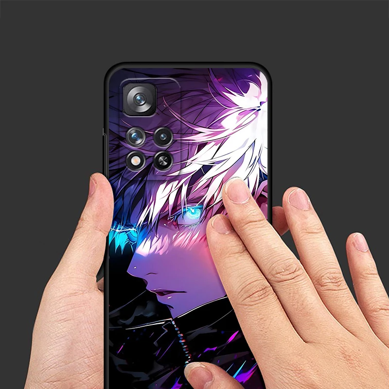 Jujutsu Kaisen Satoru Gojo Tpu Black Cover For Redmi 12 9T 9C 9 Redmi Note 13 12 11S 11 10S 10 Pro Plus Phone Case