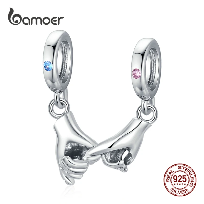 Bamoer Authentic 925 Sterling Silver Dream Catcher Pendant fit Charm Bracelet or Necklace Moon Charms DIY Making Jewelry Gift