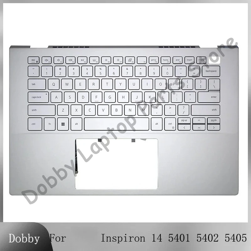 

New Replace Keyboard For DELL Inspiron 14 5401 5402 5405 Top Case Palmrest Cover with Backlight Keyboard Shell Silver 09TNWY
