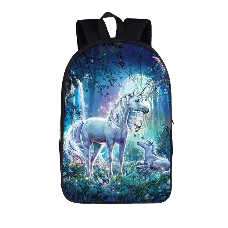 Dream Unicorn Boys Girls Backpack Student Book Bag Kids Teenager Daily Casual Storage Backpack Woman Men Outdoor Travel Rucksack