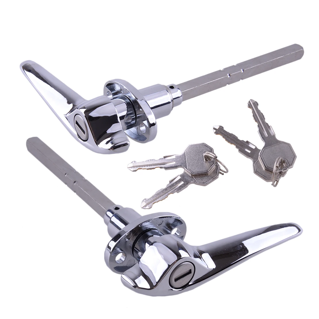 

1 Set Car Door Lock Locking Handle Key Fit for Ford Model 40 18 1934 1933 1932 TAC-H102FLAT TAC-H102 A-702350-SKM B-702356-BS