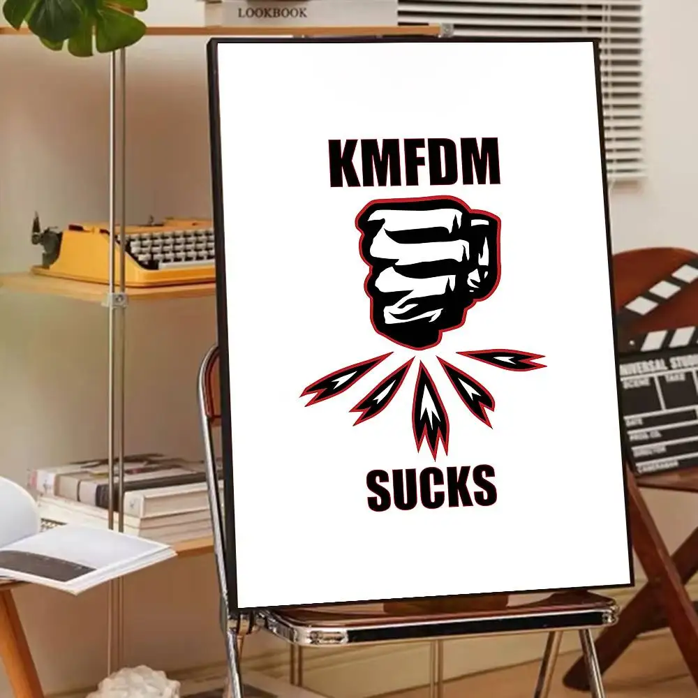 K-Kmfdm Sucks Band Poster Fancy Poster Wall Sticker for Living Room Bar Vintage Decorative Painting