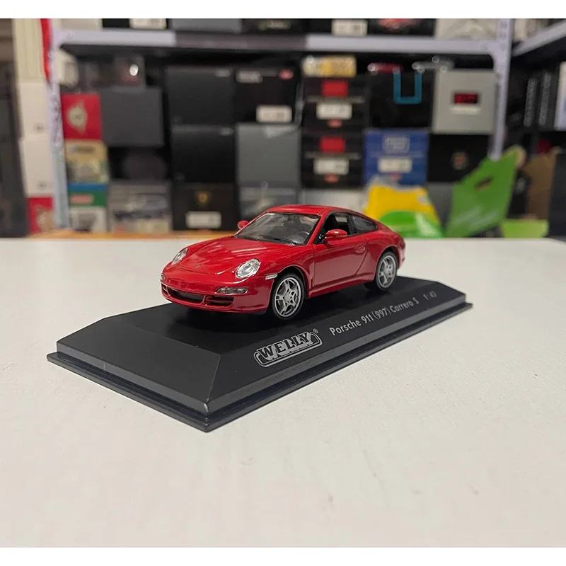 

Welly Diecast 1:43 Scale 911 997 Carrera S Alloy Car Model Collection Souvenir Display Ornaments Vehicle Toy