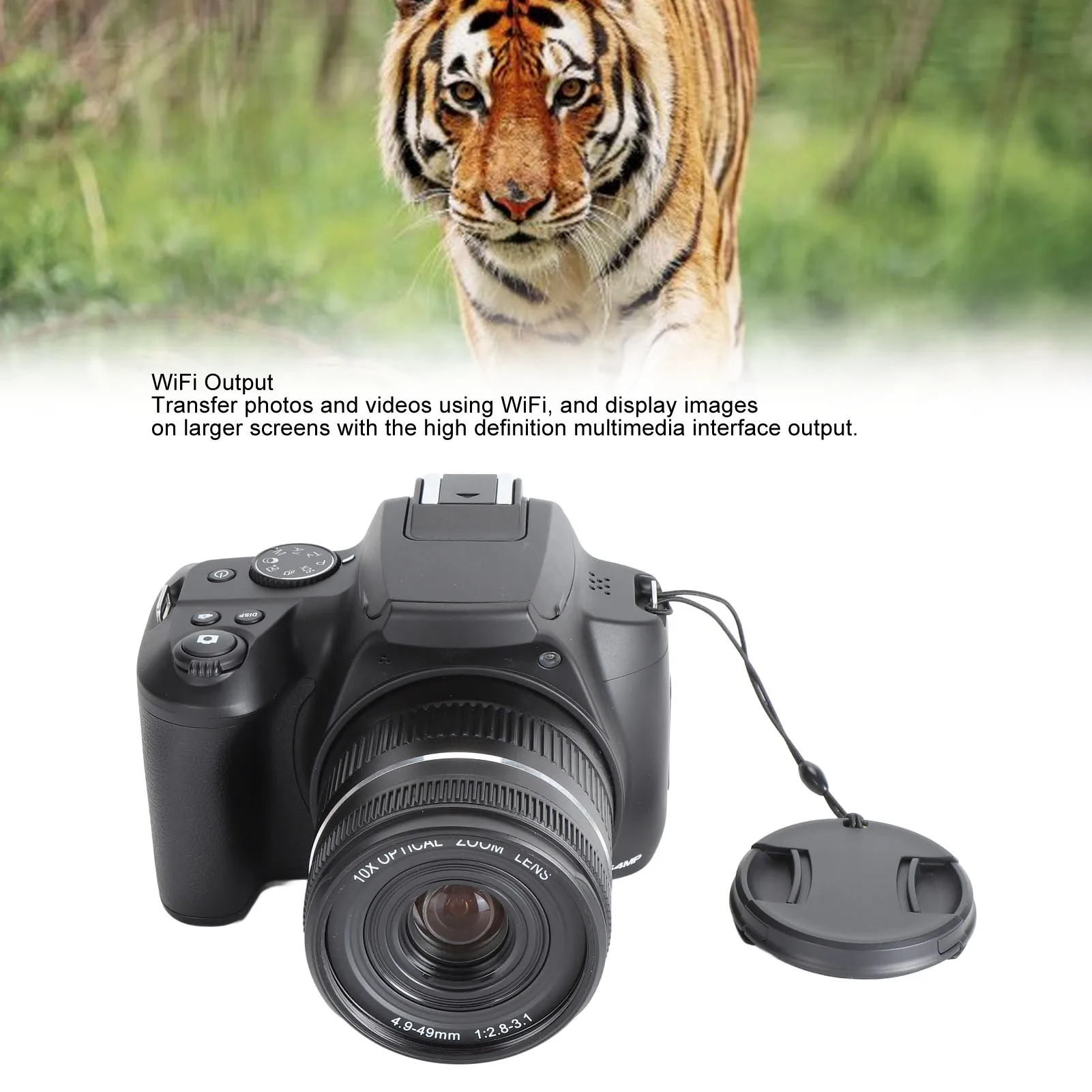 64MP Digital Camera 64MP Digital Camera Versatile 40X Zoom 3in Screen 4K Wifi Autofocus  Camera for Photography Video